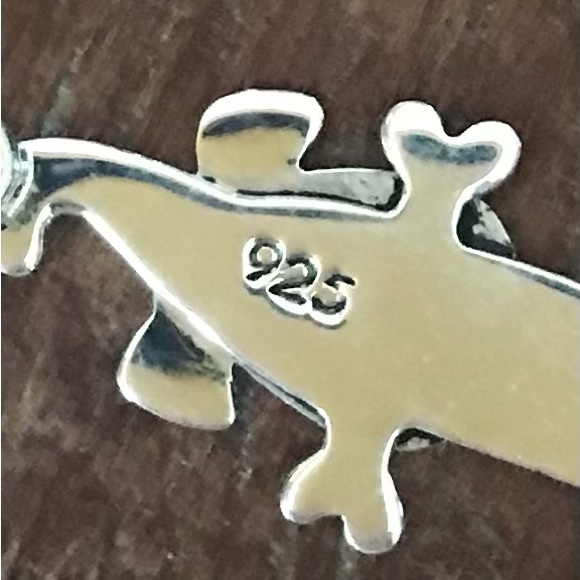 Sterling Silver Dog with Bone Earrings. - Picture 4 of 4